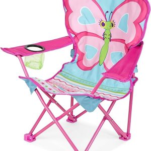 Melissa & Doug Cutie Pie Butterfly Camp Chair (Frustration-Free Packaging) , Pink