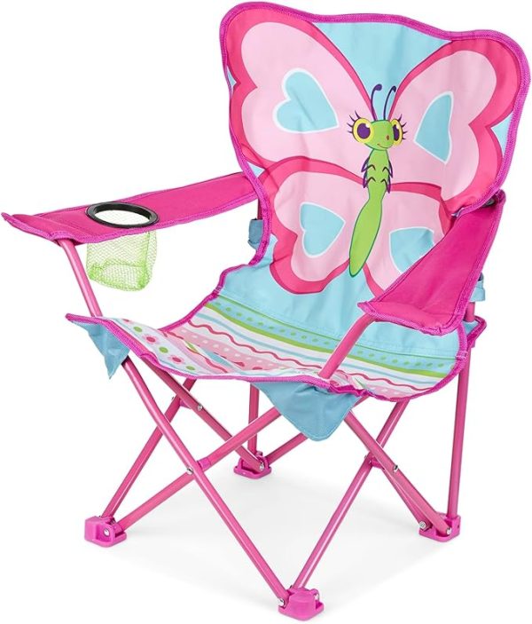 Melissa & Doug Cutie Pie Butterfly Camp Chair (Frustration-Free Packaging) , Pink