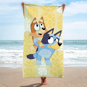 Jay Franco Bluey & Bingo Kids Bath Pool Beach Towel