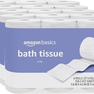 Amazon Basics 2-Ply Toilet Paper 6, 12, 18, 24 & 30 Packs