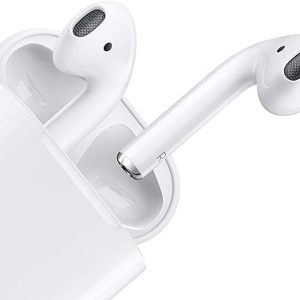 Apple AirPods (2nd Generation) Wireless Ear Buds, Bluetooth Headphones with Lightning Charging Case Included, Over 24 Hours of Battery Life, Effortless Setup for iPhone