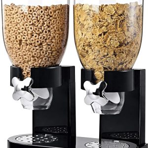 Zevro /GAT200 Indispensable Dry Food Dispenser, Dual Control, Black/Chrome