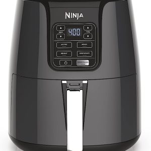 Ninja AF101 Air Fryer that Crisps, Roasts, Reheats, & Dehydrates, for Quick, Easy Meals, 4 Quart Capacity, & High Gloss Finish, Grey