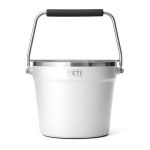 Keep your drinks cool and ready to go!! YETI Rambler Beverage Bucket, Double-Wall Vacuum Insulated Ice Bucket with Lid, White