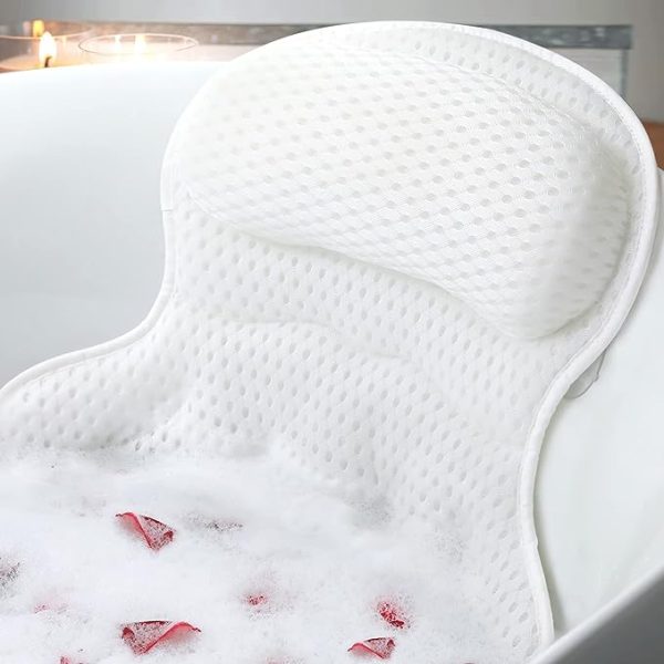 Luxury Bath Pillow for Tub Neck and Back Supports