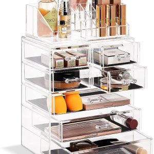 Sorbus Clear Cosmetic Organizer Make Up & Jewelry Storage